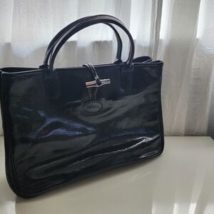 Longchamp Roseau Patent East West Tote